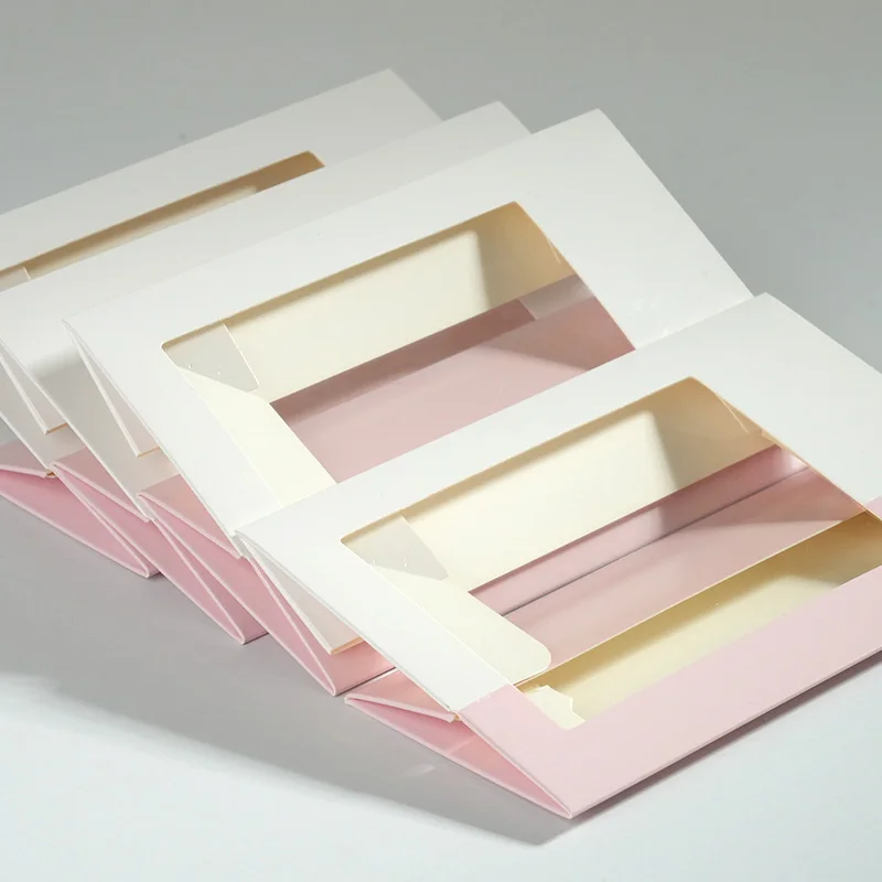 10Pcs Pure Color Foldable Cake Boxes with Clear Window, Bakery Pastry Boxes for Cupcakes, Chocolates, Muffins, Cookies, Wedding Birthday Baby Shower Party Favor Gift Packaging Paper Dessert Containers - 图片 2