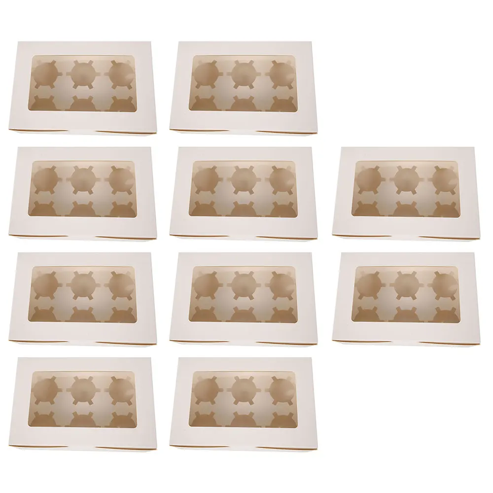 Cupcake Boxes with Inserts, Clear Window Cake Boxes, Cupcake Carrier with 2/4/6 Holes, Muffin Boxes for Holidays, Birthday Parties, Wedding Desserts, Pastry Packaging, Portable Cake Holder for Home and Bakery Use - 图片 10