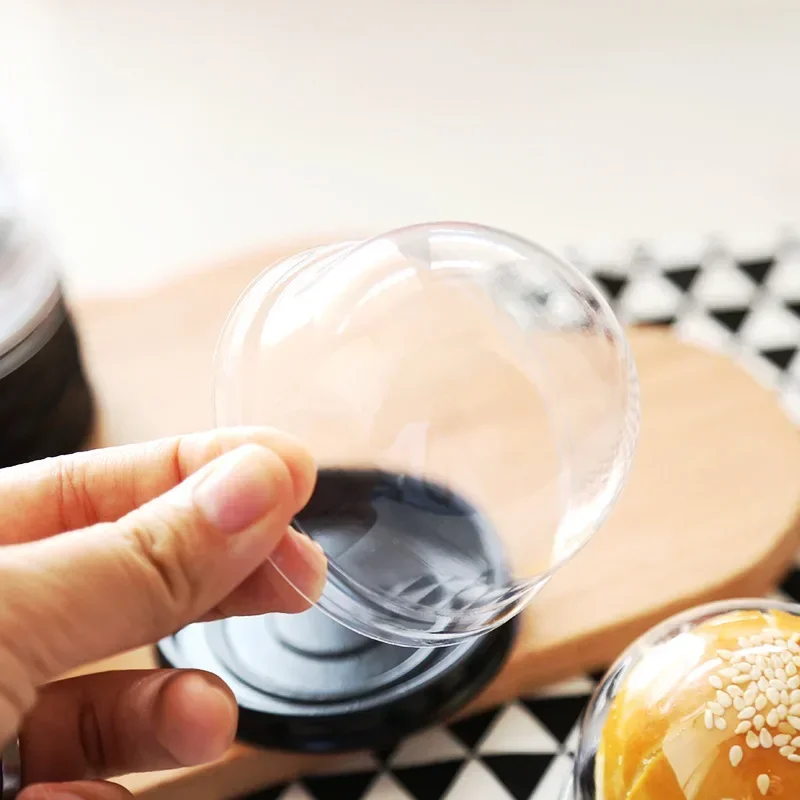 50pcs Mini Muffin Cake Box Container Trays Transparent Mooncake Dome Pastry Baking Packaging Box for Wedding Party Dessert Supplies Gift Favor Party Accessories - 图片 3