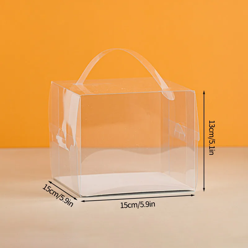 Transparent Cake Packing Boxes with Handle, High-Capacity Clear Cupcake Pastry Gift Wrapping Boxes, Portable Birthday Wedding Baby Shower Cake Boxes for Dessert, Cookies, Chocolate and Bakery Packaging - 图片 11