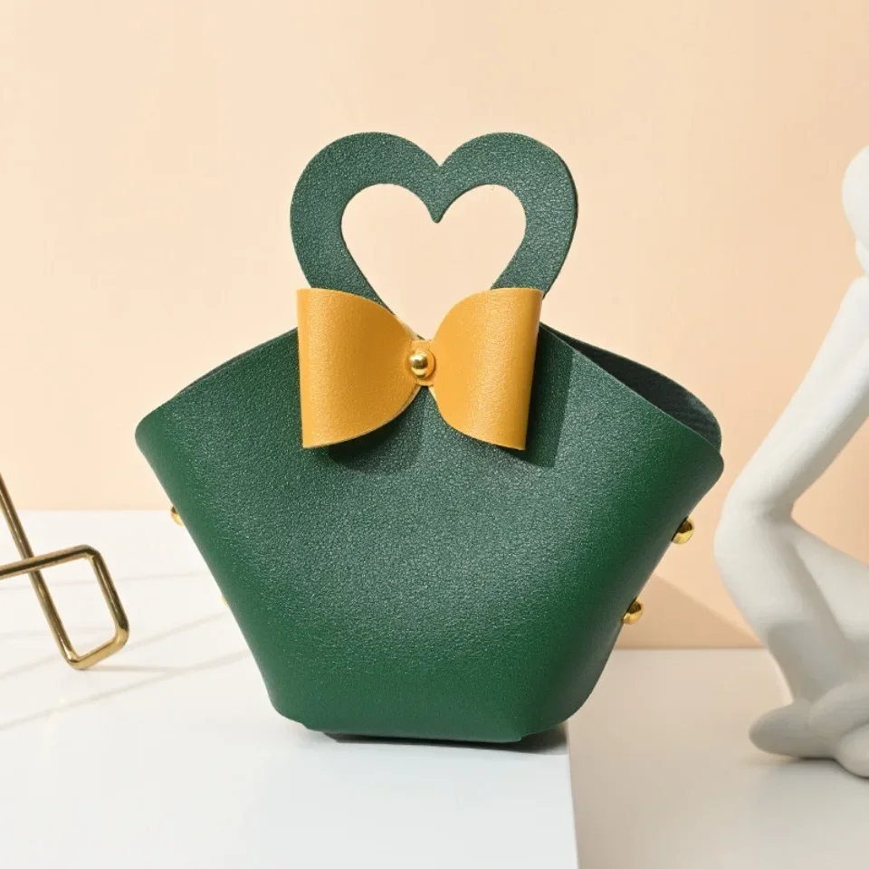10/30 Pcs Leather Heart Sunflower Candy Bags - Mini Handbag Wedding Birthday Party Favo... - SKU CCB01502 - UGI Packaging