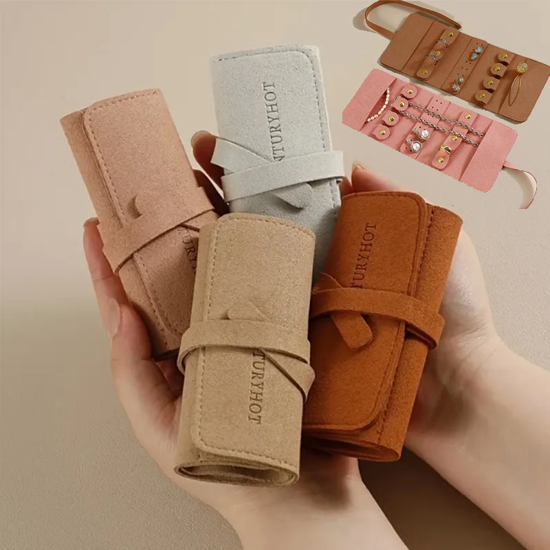 Travel Jewelry Organizer | Foldable Jewelry Roll Organizer – Convenient Jewelry Storage Bag, Travel Cosmetic Organizer, Jewelry Display and Folding Organizer for Earrings, Rings, Necklaces, and Small Accessories