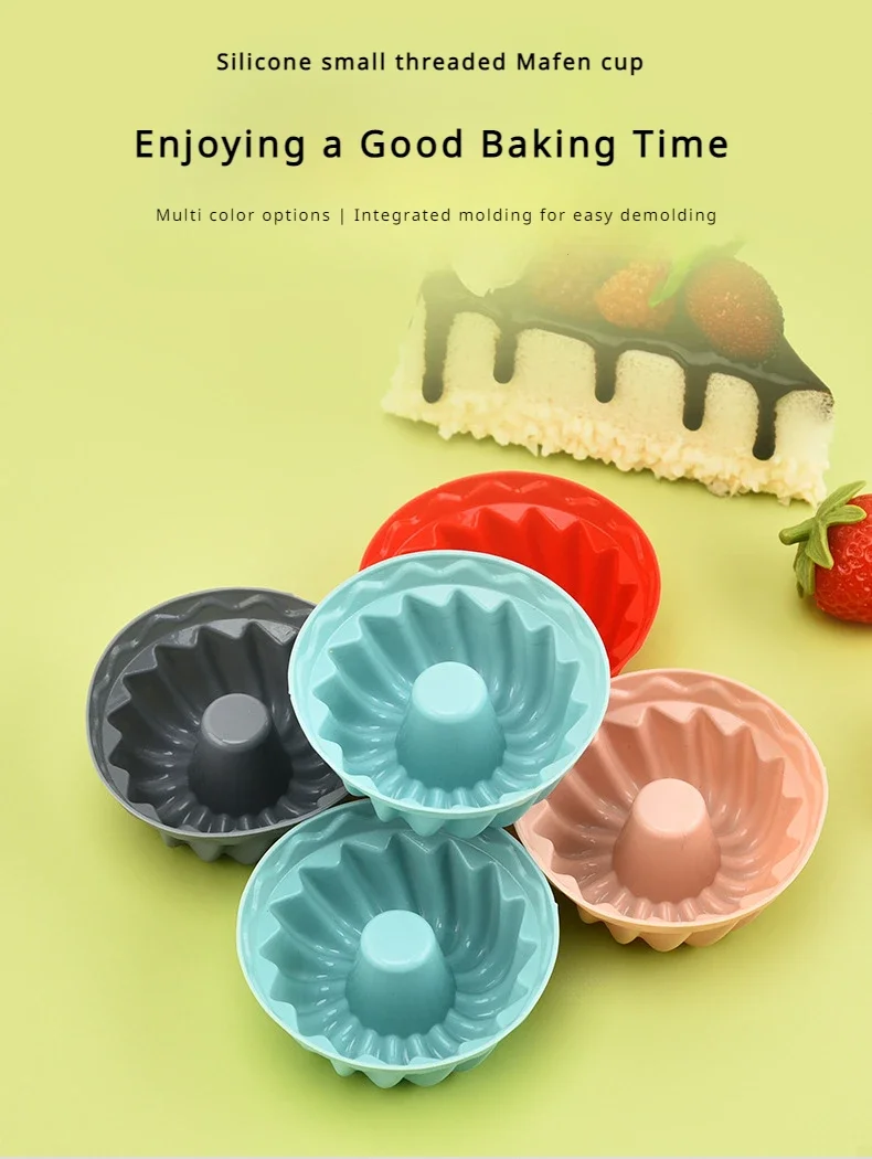 12PCS Silicone Muffin Cup Cake Mold for Making Cupcakes, Puddings, Jellies, and DIY Desserts, Non-Stick Flexible Baking Tool for Home Baking, Parties, Creative Cakes, and Sweet Treats