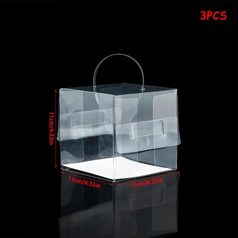 2/3/4/5/6 Inch Clear Cake Bakery Boxes with Handle, Portable Gift Display Boxes for Desserts, Mousse, Cupcakes, Pastries, Birthday, Wedding, Holiday Cake Packaging, Party Dessert Holder, Bakery Gift Packaging Supplies - 图片 8