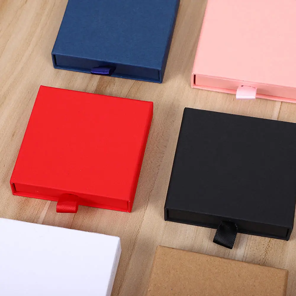 Kraft Paper Drawer Jewelry Box 📦 – Premium Gift Case with Sponge Lining Kraft Paper Drawer Jewelry Box 📦 – Premium Gift Case with Sponge Lining