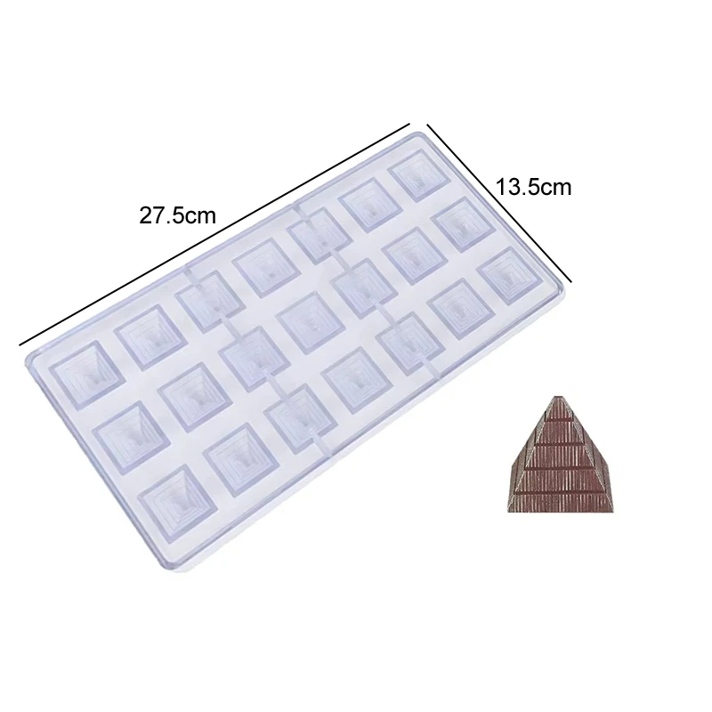 Chocolate Mold 3D Polycarbonate Transparent Plastic Kitchen Baking Tools for DIY Pastry, Candy, and Desserts, Multiple Styles Polycarbonate Chocolate Molds for Home Baking, Party Treats, and Creative Pastry Making