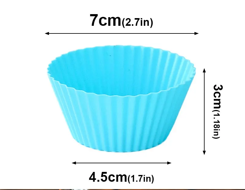 10/20/50Pcs Silicone Cupcake Baking Cups, Reusable Non-Stick Muffin Liners, Heat-Resistant BPA-Free Cupcake Holders Molds, Eco-Friendly Home Kitchen Bakeware for Muffins, Cakes, Brownies, Desserts 3