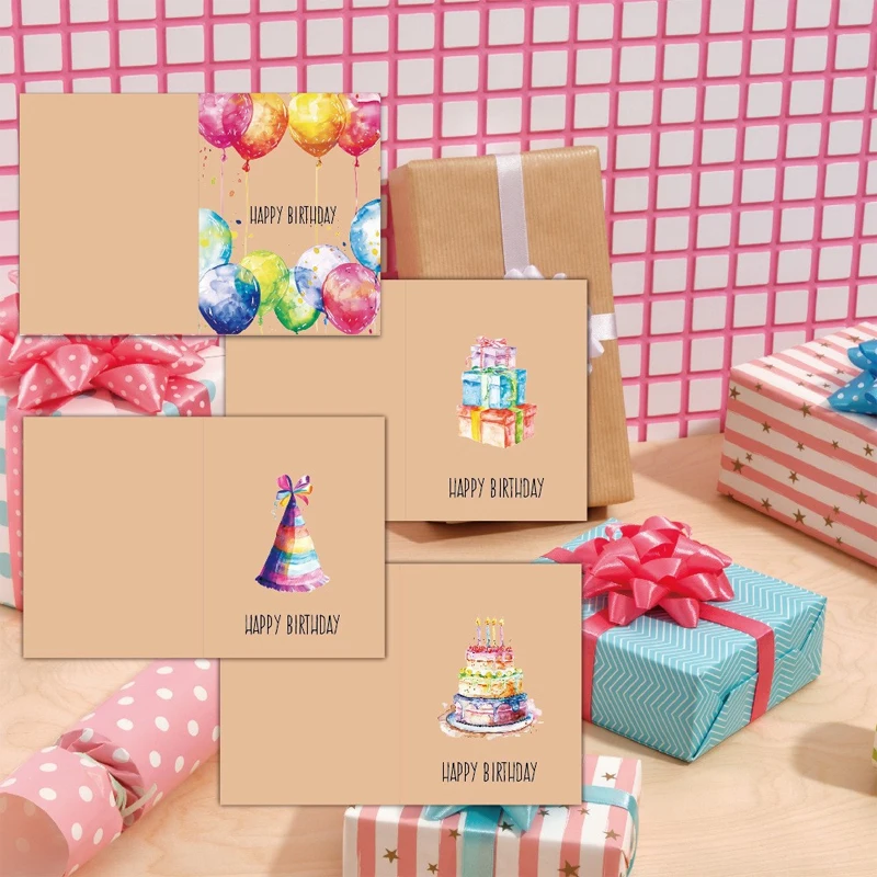 DIY Cartoon Birthday Greeting Card Set with Envelopes and Stickers – Fun and Creative Card Kit for Kids, Family, and Friends, Perfect Gift for Birthdays, Parties, and Personalized Messages - 图片 5