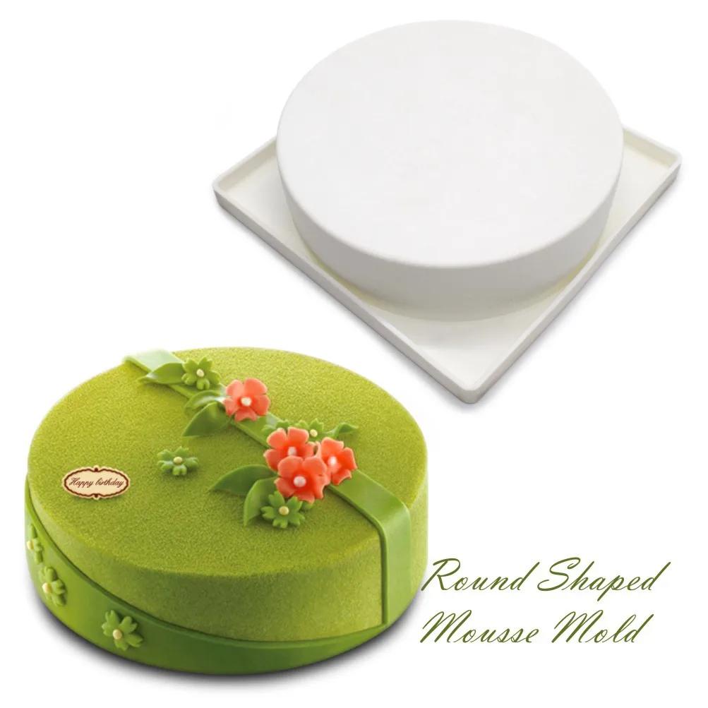 Round Corrugated Big Flower Mousse Cake Mold Taiji Design Silicone Mold for DIY Chocolate, Pudding, French Desserts, and Baking, Flexible Non-Stick Pastry Tool for Creative Home Baking and Party Treats