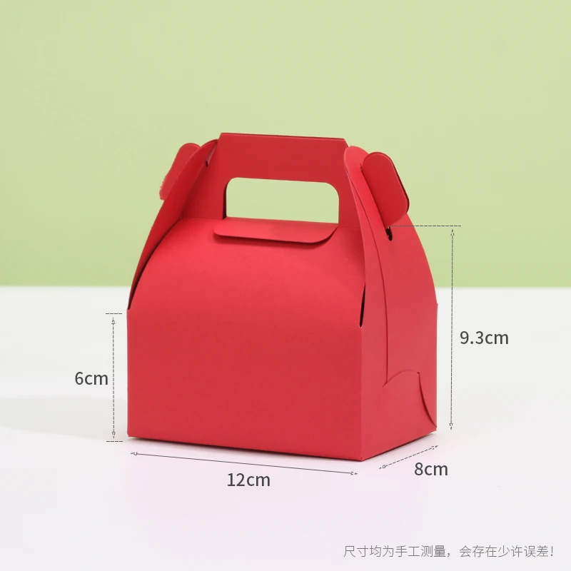 10Pcs Cardboard Gift Cake Boxes Pink Green Dessert Packaging Boxes with Handle, Portable Pastry Cookie Muffin Cupcake Container for Wedding Birthday Baby Shower Party Supplies - 图片 17