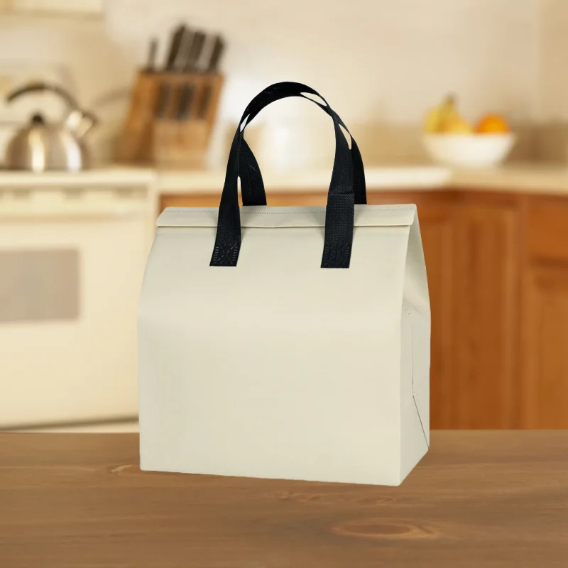 10/25pcs Non-Woven Takeaway Bags, Custom Logo Lunch Bags, Reusable Food Packaging Tote Bags, Insulated Thermal Bags to Keep Food Hot or Cold, Ideal for Takeout, Delivery, and Catering - 图片 9