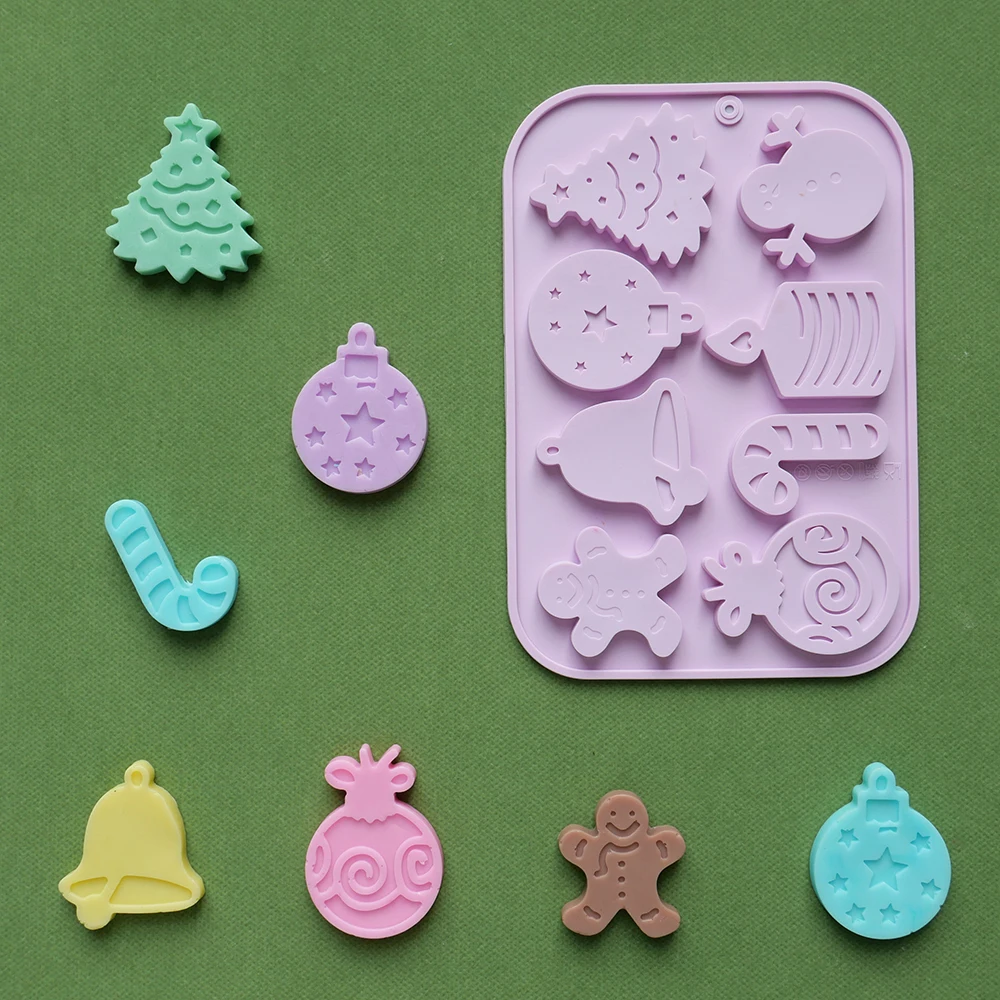 1pc Christmas Chocolate Mold 8-Hole with Various Holiday Shapes, 3D Silicone Candy Mold for DIY Gummies, Cookies, Chocolate, Candy Crafting, Baking, Party Treats, Holiday Desserts, and Festive Baking Fun 1pc Christmas Chocolate Mold 8-Hole with Various Holiday Shapes, 3D Silicone Candy Mold for DIY Gummies, Cookies, Chocolate, Candy Crafting, Baking, Party Treats, Holiday Desserts, and Festive Baking Fun