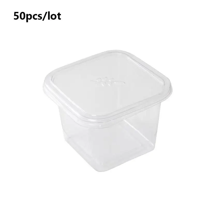 10/50 Pcs Transparent Cupcake Packaging Boxes with Lids, Disposable Dessert Containers, Tiramisu Cake Boxes, Clear Plastic Baking Boxes for Birthday Party, Wedding, Gift Packaging and Catering Use - 图片 7