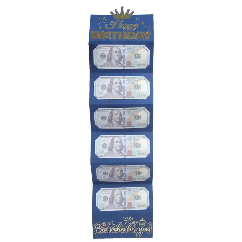 Creative Birthday Wallet Greeting Card – Folding Cash Holder Red Envelope Style, Unique Birthday Gift Envelope for Kids, Boys, Girls, and Friends, Fun and Practical Birthday Party Gift Idea