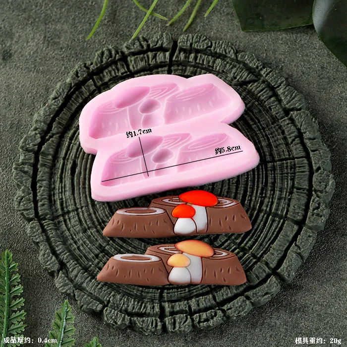 Leaf Stump Silicone Mold – Fondant, Cookie, Cake, Chocolate Mould, DIY Cake Decorating Tool, Non-Stick Silicone Baking Mold for Sugarcraft, Pastry, Cupcakes, Candy, and Creative Dessert Accessories