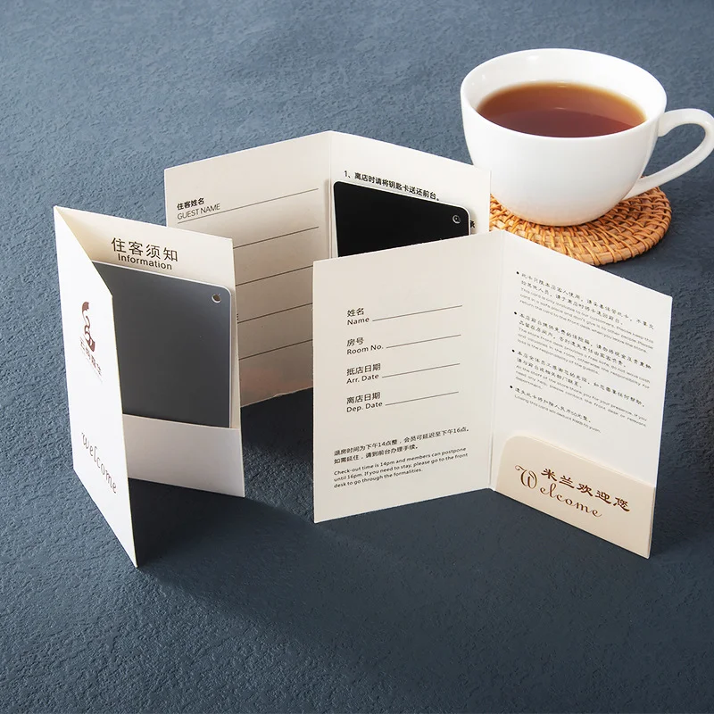 Custom Printed Hotel Room Key Card Holders – Paper Keycard Sleeves, Logo Branded Wallet Envelopes for Resorts, Motels, Airbnb, Business Events, Conference Access Cards, and Guest Room Card Packaging - 图片 4