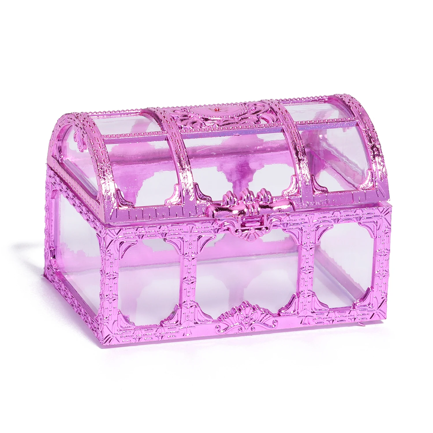 1Pc Vintage Transparent Pirate Treasure Chest – Storage Organizer Box for Crystals, Gems, Jewelry, Earrings, and Small Collectibles, Plastic Treasure Box for Creative Crafting, Display, and Decorative Storage - 图片 7