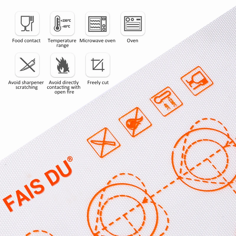 Silicone Baking Mat Non-Stick – Macaron, Fondant, Cookie, and Pastry Pad for Oven Use, Reusable Rolling Dough Mat for Cakes, Pies, Bread, Chocolate, and Home Baking Tools