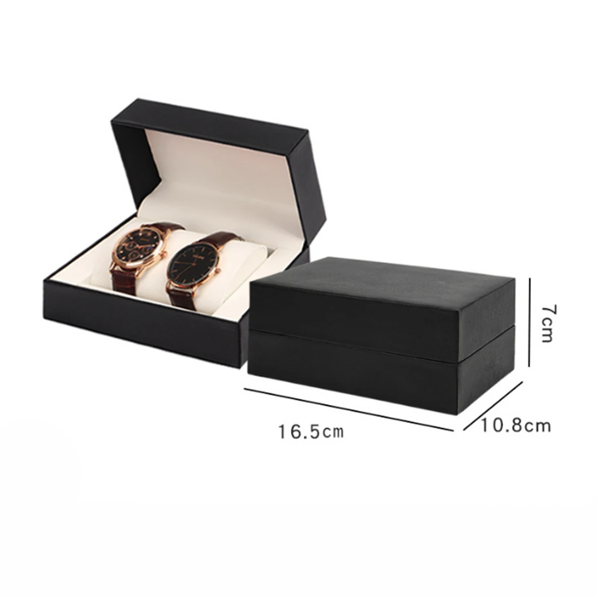 PU Leather Single Watch Gift Box with Soft Pillow, Luxury Wristwatch Display Case Organizer for Men, Protective Watch Storage Holder, Elegant Packaging Box for Birthday, Anniversary, Business Gift - 图片 2