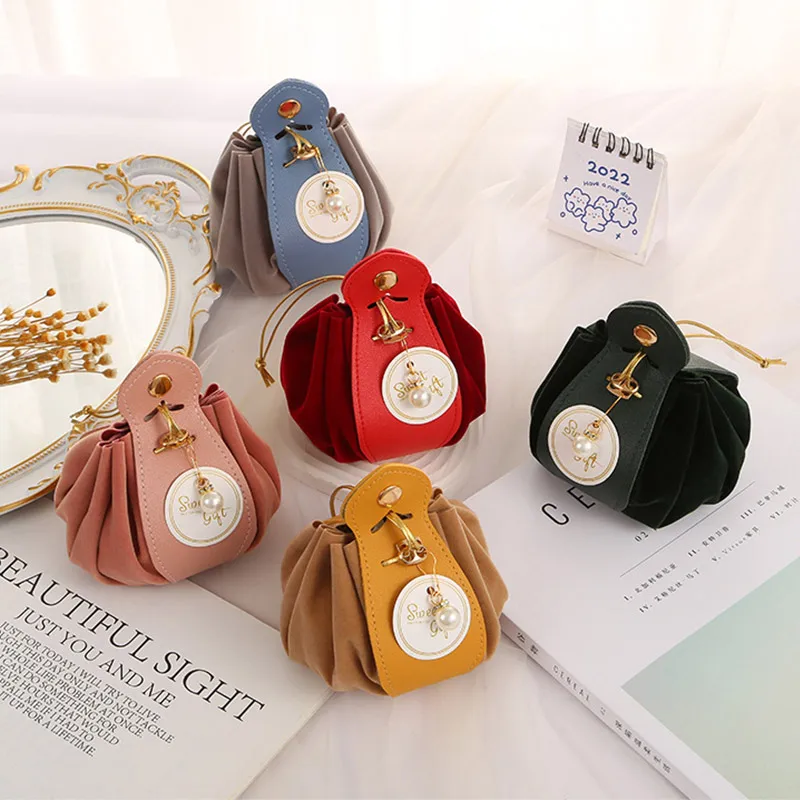 Luxury Flocked Leather Velvet Drawstring Candy Bags – Elegant Sachet Pouches for Christmas, Weddings, Parties, Jewelry, Candy, Favor Gifts, Gift Packaging, Event Souvenirs, Boutique Accessories, Reusable Storage 13