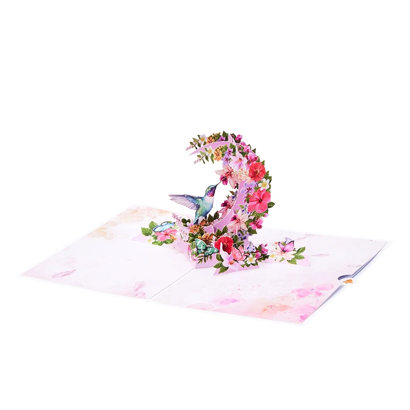 Exquisite Crescent-Shaped 3D Pop-Up Greeting Card – Elegant Black & Red Rose with Cat Design, Creative Birthday Gifts, Unique Handmade Card for Friends, Family, Lovers & Special Celebrations - 图片 9