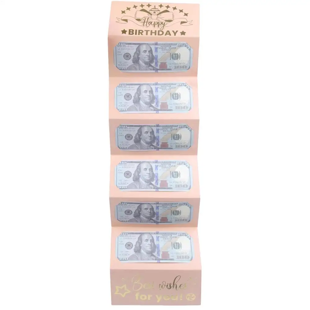 Creative Birthday Wallet Greeting Card – Folding Cash Holder Red Envelope Style, Unique Birthday Gift Envelope for Kids, Boys, Girls, and Friends, Fun and Practical Birthday Party Gift Idea