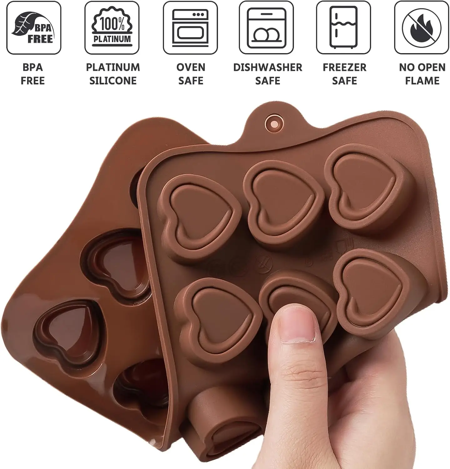Silicone Chocolate Molds Non-Stick Candy Molds for Making Bite-Sized Chocolates, Candies, Truffles, Gummies, and Jelly, Flexible Food-Grade DIY Mold for Home Baking, Candy Making, and Creative Desserts Silicone Chocolate Molds Non-Stick Candy Molds for Making Bite-Sized Chocolates, Candies, Truffles, Gummies, and Jelly, Flexible Food-Grade DIY Mold for Home Baking, Candy Making, and Creative Desserts