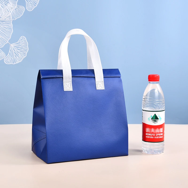 10pcs Non-Woven Insulated Tote Bags – Reusable Thermal Cooler Pouches for Food, Cake, Drinks, and Lunch, Portable Delivery and Takeaway Bags with Handles, Eco-Friendly Storage for Office, School, and Picnic - 图片 7