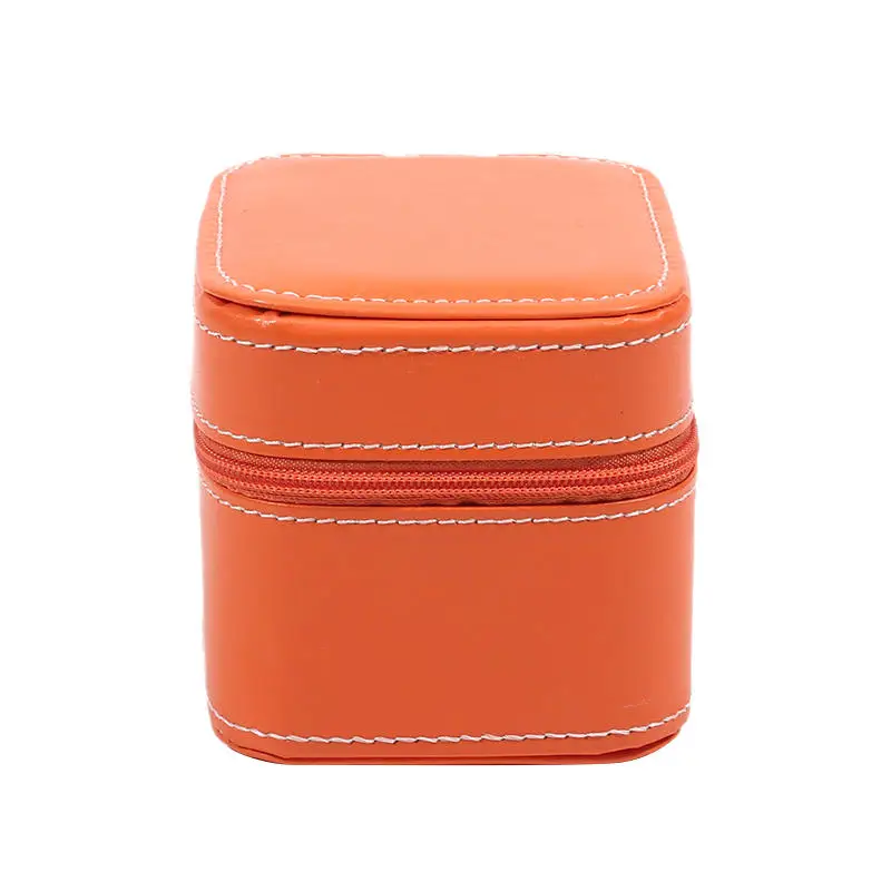 Travel Watch Case ⌚ Single Watch Case – Leather Watch Travel Case with Removable Cushion – Portable Square Jewelry Storage Organizer Box for Wristwatch and Smartwatch Protection 16