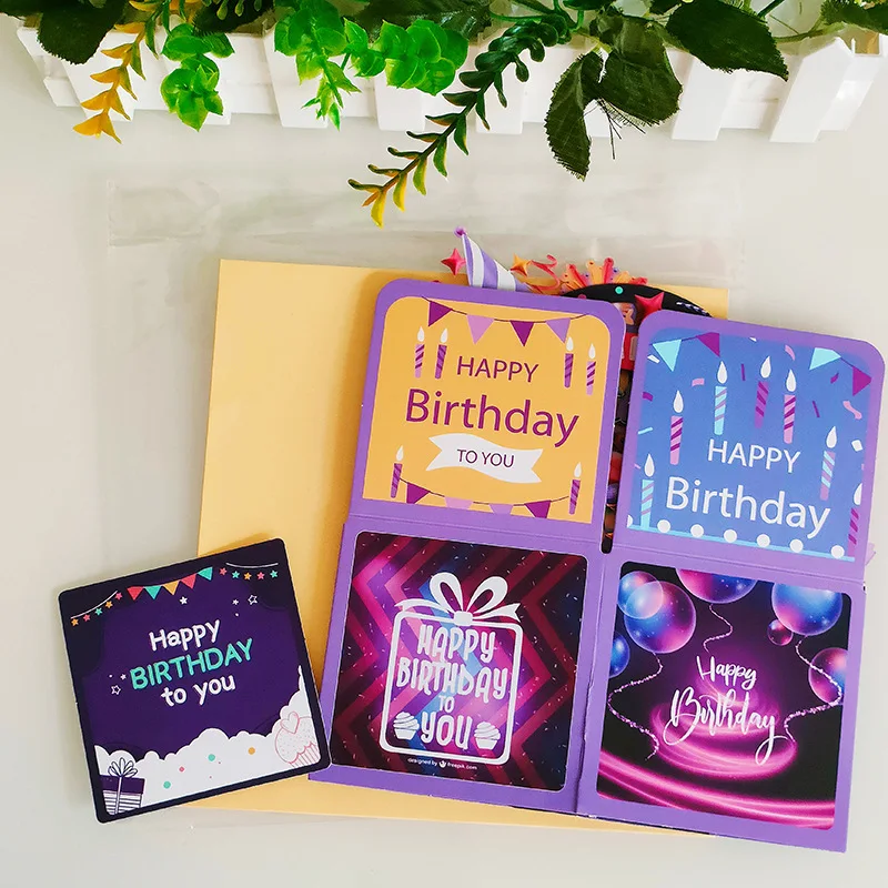 3D Pop-Up Happy Birthday Greeting Card with Envelope – Creative Gift Card & Blessing Postcard for Birthday Parties, Kids, Friends, Family, Unique Keepsake Greeting for Special Celebrations & Party Gifts