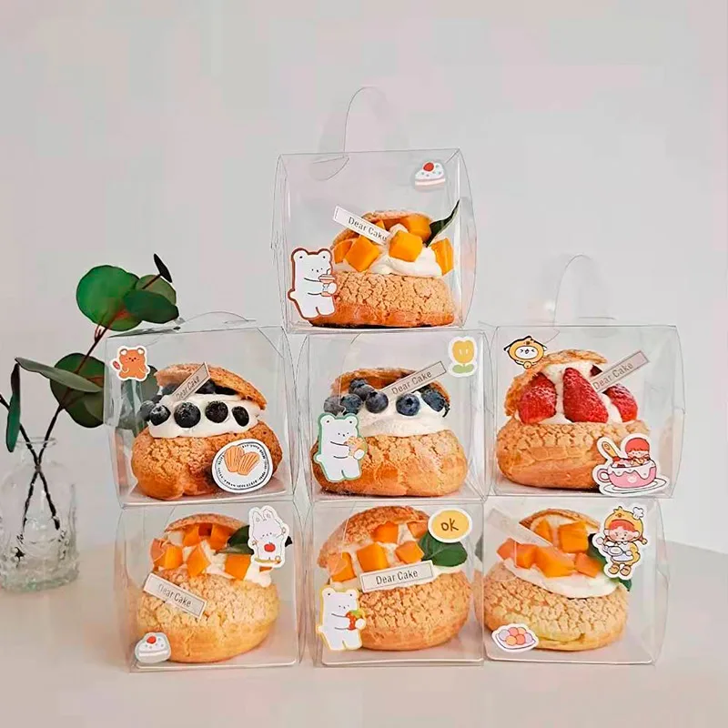1-20Pcs Cake Boxes with Handle, Large Capacity Cupcake Pastry Packaging Boxes, Clear Wi... - SKU CBH00803 - UGI Packaging
