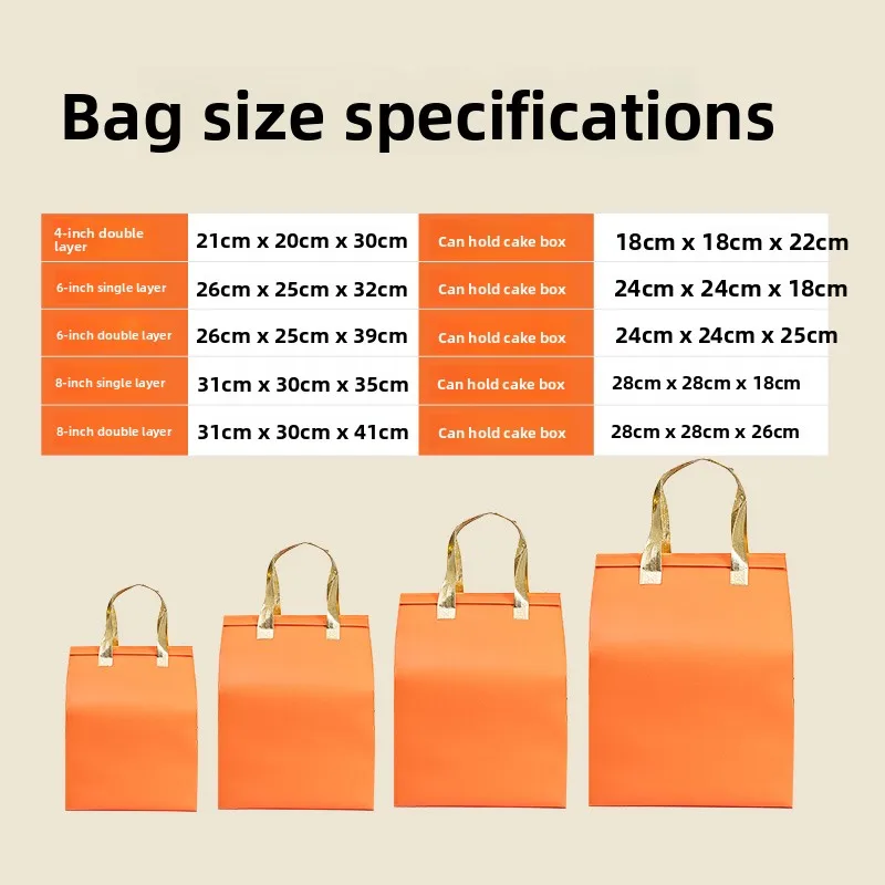 Large Capacity Aluminum Foil Insulated Bag, Disposable Thermal Cake Preservation Pouch, Heat Retention Food Storage Container, Fresh-Keeping Box for Birthday Cakes, Pastries, Catering, Delivery - 图片 2