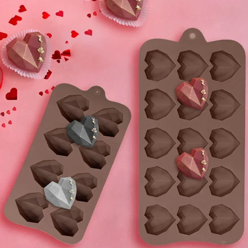 Love Silicone Baking Mold for Valentines Day New Year Ramadan Mother’s Day DIY Chocolate Candy Fondant Cake Baking Molds Kitchen Dessert Pastry Decoration Tools Craft Tray