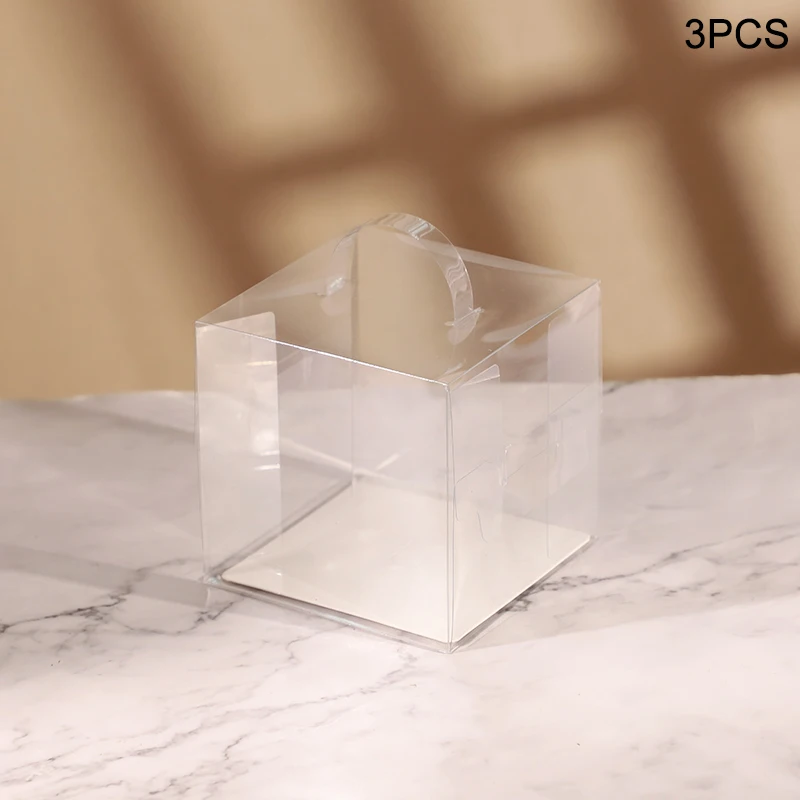 Transparent Cake Box Plastic Dessert and Cupcake Packaging Box with Handle, Portable Gift Wrapping Box for Weddings, Birthdays, Parties, Baby Showers, Holiday Desserts, Pastries, Bakery Display and Gift Presentation - 图片 11