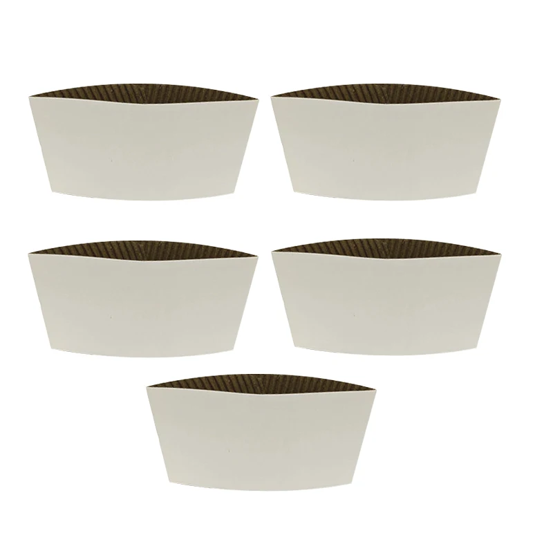 25PCS Disposable Cup Sleeve Paper Kraft for Cold and Hot Drinks Tea Coffee Beverages Coffee Shops Takeaway Water Bottles Party Decor DIY Drink Accessories Protective Beverage Sleeves - 图片 8