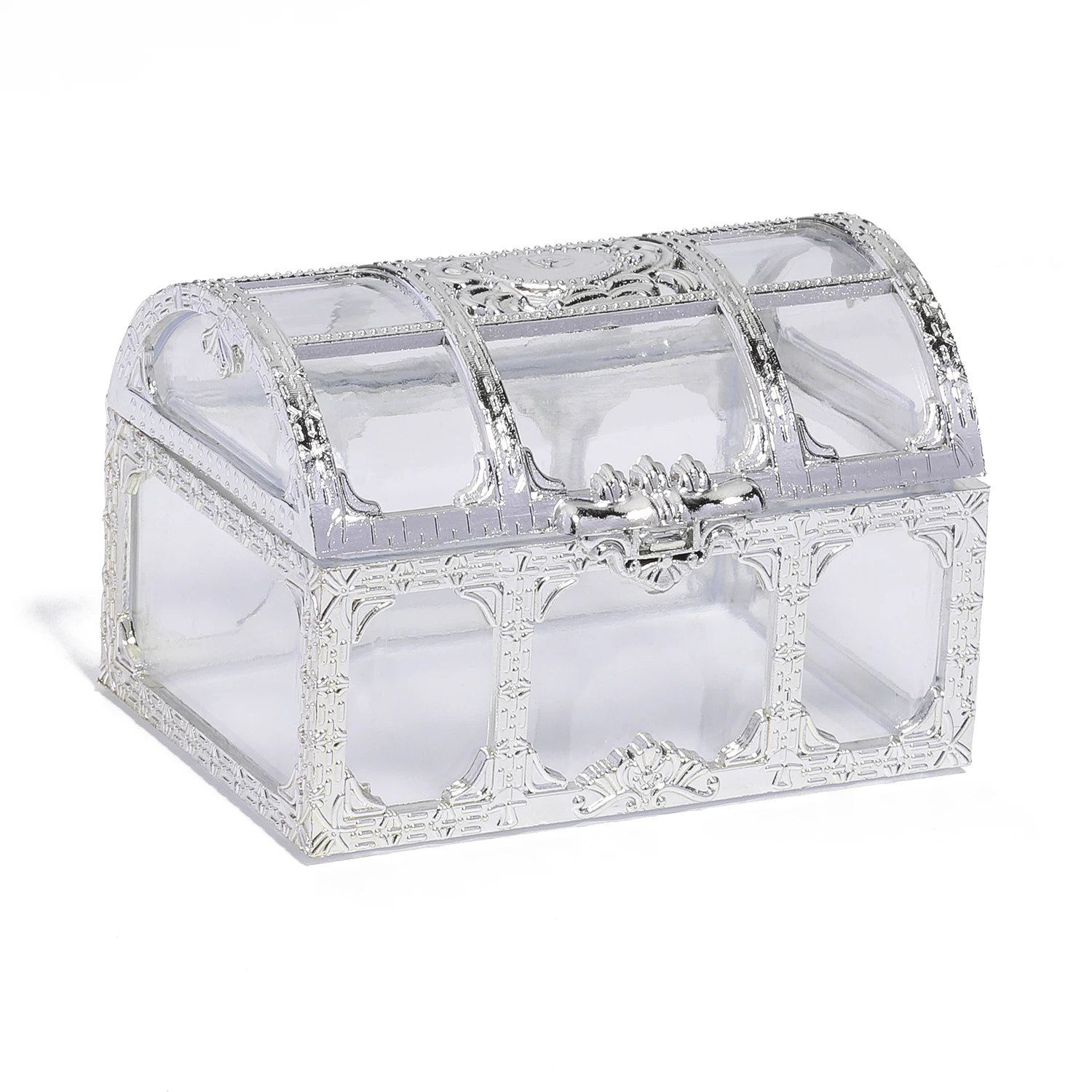 1Pc Vintage Transparent Pirate Treasure Chest – Storage Organizer Box for Crystals, Gems, Jewelry, Earrings, and Small Collectibles, Plastic Treasure Box for Creative Crafting, Display, and Decorative Storage - 图片 12