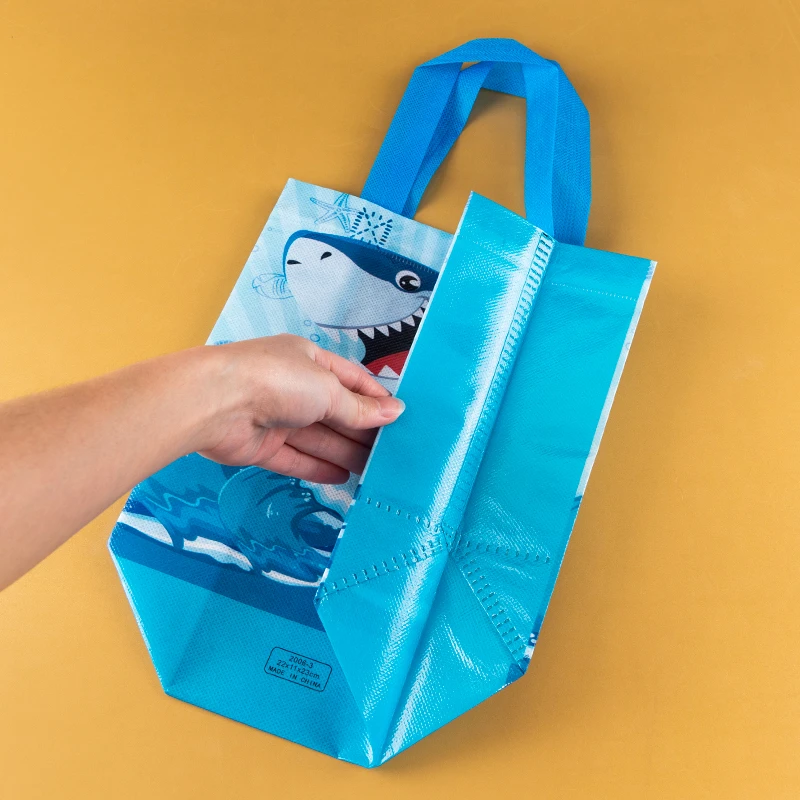 12/24Pcs Shark Theme Candy Boxes Favor Cookie Gift Bags with Stickers for Kids Ocean Animal Birthday Party Decorations Baby Shower Supplies DIY Treat Packaging Accessories 9