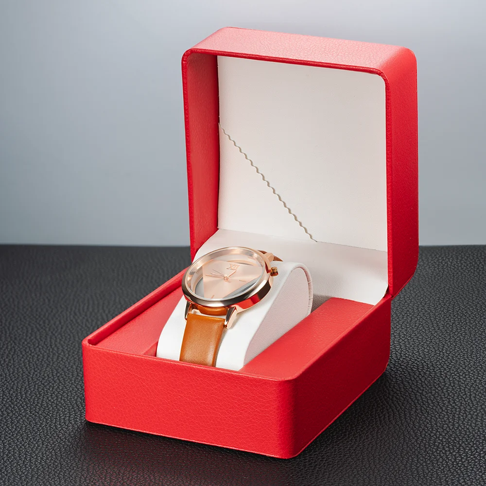 Black Single Watch Gift Box with Soft Pillow, PU Leather Wristwatch Case Organizer for Men, Clamshell Design Watch Holder, Elegant Protective Storage Box for Travel, Home, and Gift Presentation - 图片 11