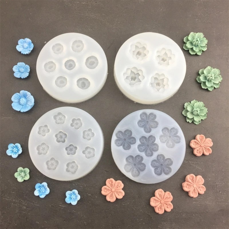 Flower Daisy Silicone Sugarcraft Mold for Cupcake Fondant, Resin, Candy, Chocolate, and Cake Decorating, Non-Stick Flexible Baking Mould for Sugarcraft, Pastry, Dessert, and Creative DIY Kitchen Tools