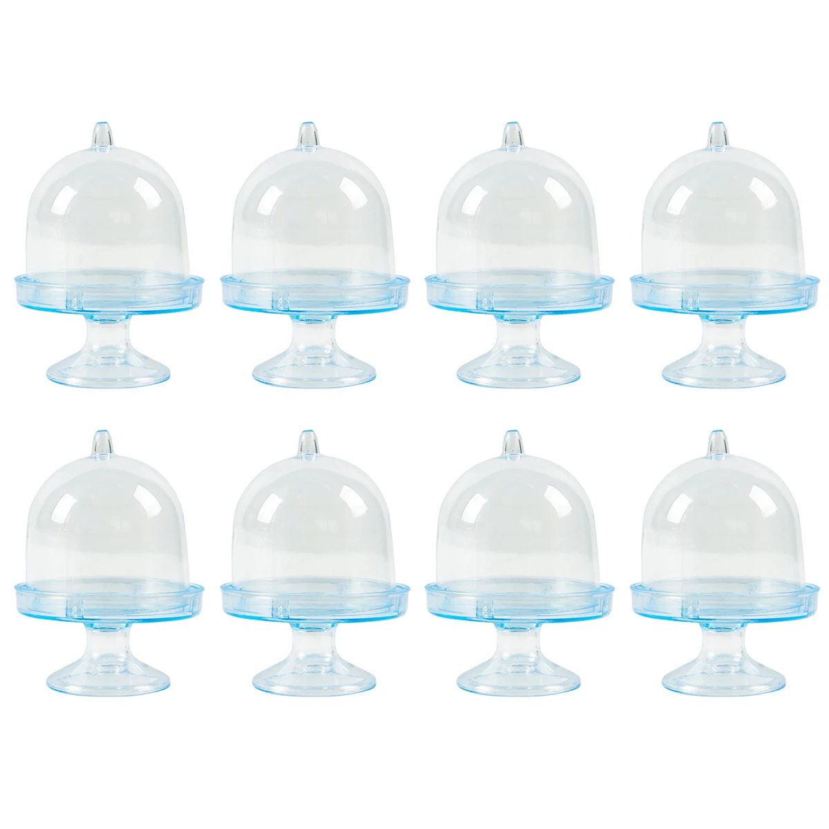 10PCS Transparent Mini Cake and Candy Stands, Cupcake Display Trays with Clear Plastic Boxes, Wedding and Birthday Dessert Packaging, Macarons, Pastries, Desktop Dessert Display, Party and Celebration Supplies 7