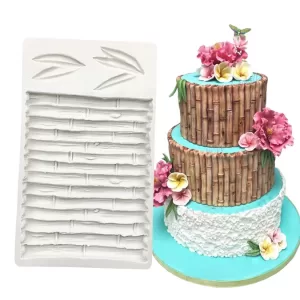 Silicone Bamboo Shapes Mold – Fondant, Cake, Chocolate, Candy, and Jello Decorating Tool, Flexible Non-Stick Silicone Mold for DIY Cake Decorations, Sugarcraft, Pastry, and Creative Dessert Designs