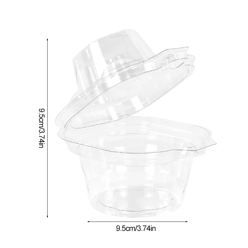 20/50Pcs Individual Cupcake Boxes Clear Muffin Cake Dessert Holders with Dome Lids, Transparent Pastry Containers for Birthday Party Wedding Favor Gift Packaging and Event Decoration Supplies