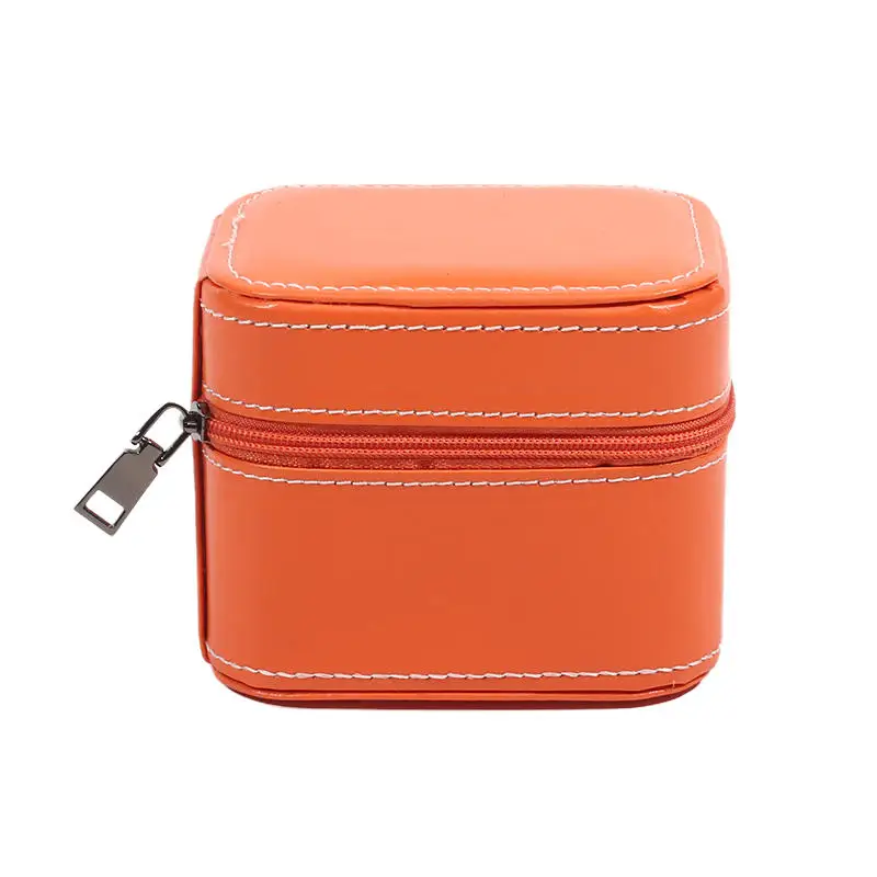 Travel Watch Case ⌚ Single Watch Case – Leather Watch Travel Case with Removable Cushion – Portable Square Jewelry Storage Organizer Box for Wristwatch and Smartwatch Protection 18