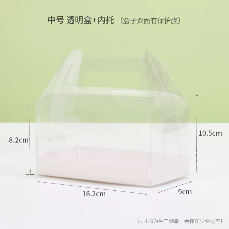 10Pcs Cardboard Gift Cake Boxes Pink Green Dessert Packaging Boxes with Handle, Portable Pastry Cookie Muffin Cupcake Container for Wedding Birthday Baby Shower Party Supplies - 图片 18