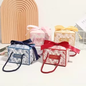 Sparkling Gold and Silver Mini Gift Box Bags – Creative Paper Packaging for Wedding Favors, Baby Shower Candy, Chocolate, Cookies, Jewelry, and Party Treats – Elegant Decorative Boxes for Guests and Events