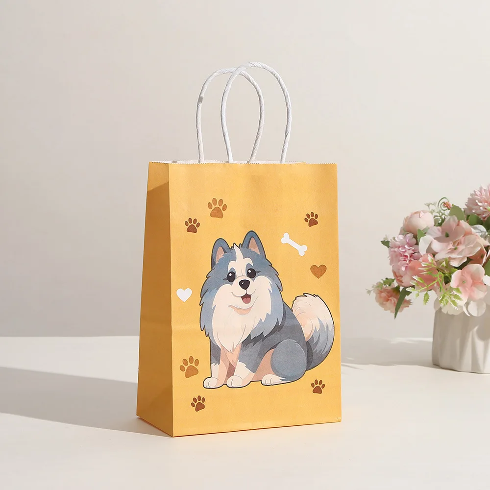 5/10/30pcs Pet Puppy Party Gift Bag Cute Dog Candy Paper Bags with Handle for Baby Shower Kids Birthday Party Supplies Gift Wrapping Bolsa Regalo Hund Geschenktüte Sac Cadeau كيس هدية 犬ギフトバッグ 강아지선물포장 - 图片 9