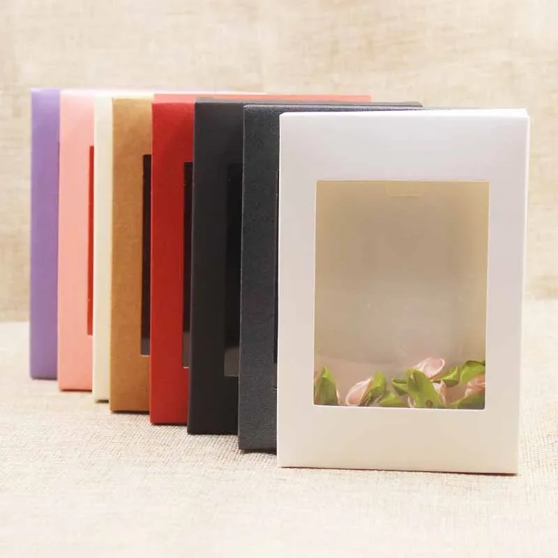 10PCS Multi-Color Window Gift Boxes – 11.5x8.5x2.5cm, Ideal for Christmas, Parties, and Holiday Decorations, Perfect for Gift Packaging and Special Occasions 16
