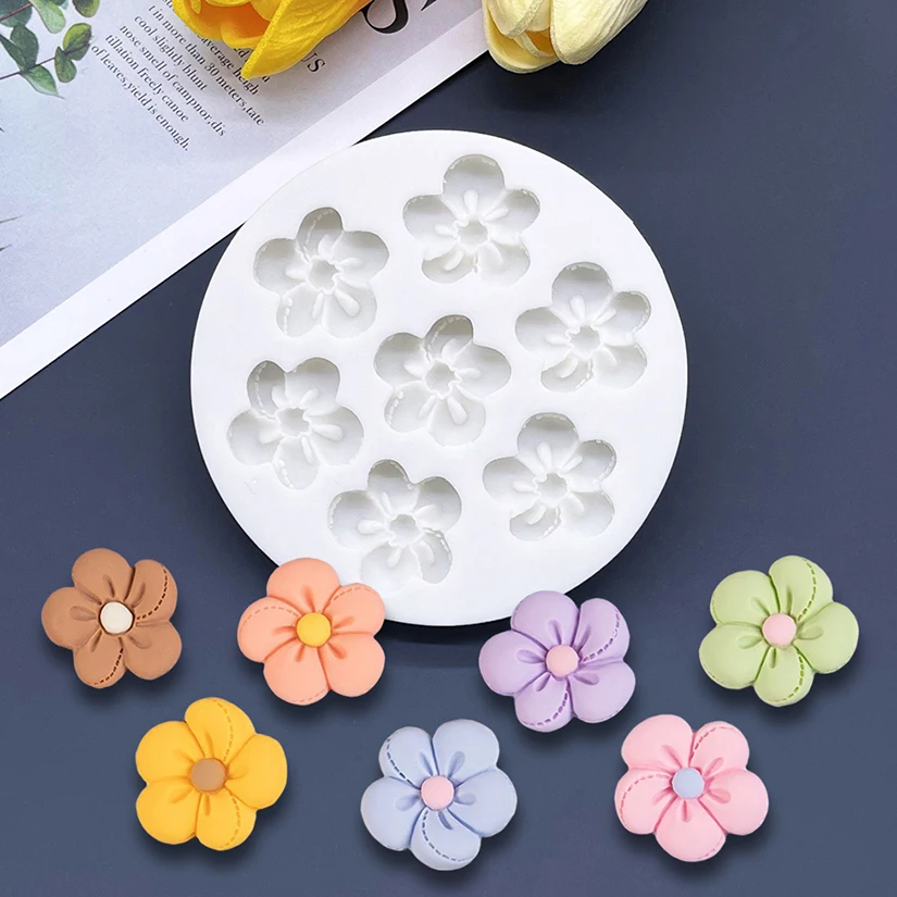Flower Rose Silicone Mold for Resin Craft Fondant Chocolate Candy Sugarcraft Baking Mould Cake Decorating Tools Pastry Dessert Tray Cupcake Topper DIY Soap Wax Melt Clay Handmade Accessories - 图片 6