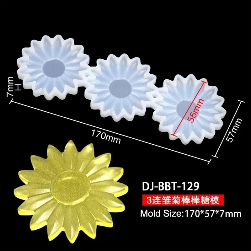 Leaf Flower Heart Bear Shape Silicone Lollipop Mold Round Chocolate Candy Cheese Baking Mould Fondant Cake Decorating Tools Dessert Cupcake Topper Tray Kitchen Pastry DIY Baking Accessories - 图片 8