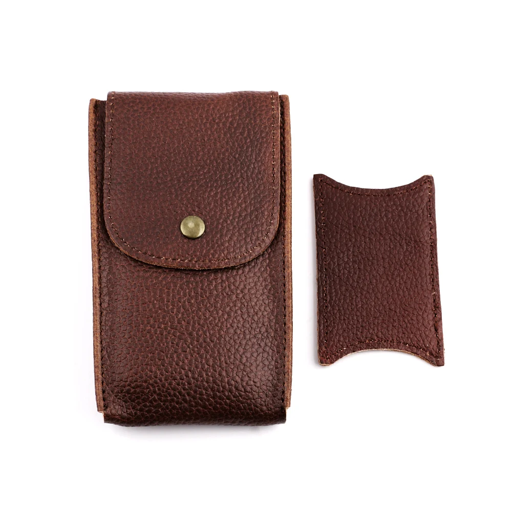 Travel Watch Organizer | Handmade Genuine Leather Watch Box Bracelet Storage Bag Portable Jewelry Organizer Leather Travel Pouch Protective Watch Packaging Case for Men Women Wristwatch Gift 13